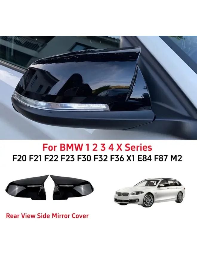 أغطية مرايا جانبية من ألياف الكربون الأسود لسيارات BMW سلسلة 1 و2 و3 و4 وX وM طرازات F20 وF30 وF32 وF36 - Image 1